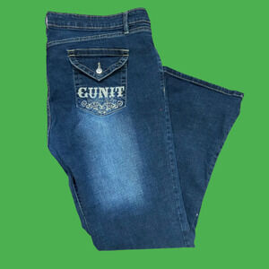 G-Unit Clothing Vintage Y2K Paint Splatter Boot Cut Jeans Women's Size 20